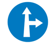 Compulsory direction (front or right)