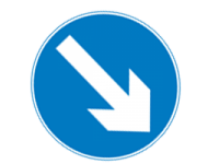 Passageway right sign