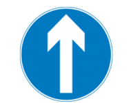 Road which should be followed (infront)