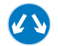 Road which should be followed (left or right)