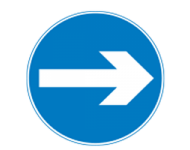 Road which should be followed (right)