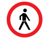 No enrty for pedestrians