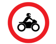 No entry for motorbikes