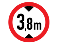 No vehicles exceeding specified height