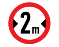 No vehicles exceeding specified width