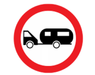 No vehicles towing trailers except two wheeled or one axle trailers