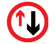 Oncoming vehicles must be given priority
