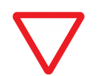 Approaching a road with priority right give way