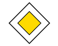 Road with priority of movement