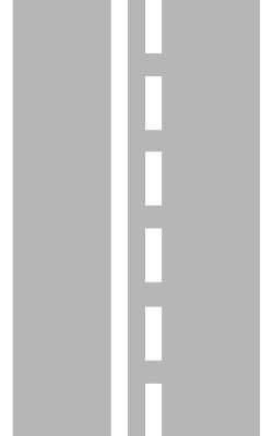 Parallel continuous and broken lines - A single continuous white line along a broken white line means that overtaking is allowed only for the traffic that is on the side of the interrupted line