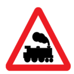 Flat crossing of railway without barrier