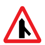 Traffic merges from the right